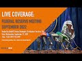 Live Data Coverage: September Fed Meeting