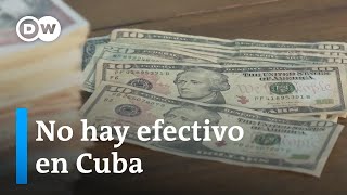 En los bancos escasean los dólares, euros y pesos cubanos