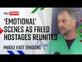 Freed Israeli hostages reunited with families in 'very, very emotional moments'