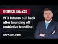 Technical Analysis: 15/06/2023 - WTI futures pull back after bouncing off restrictive trendline