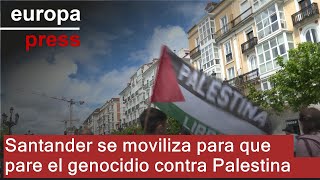 SANTANDER Cerca de mil personas piden en Santander &quot;el fin del genocidio&quot; de Israel contra Palestina