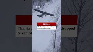 Frozen turkeys airdropped to Alaskan residents in remote areas. #Thanksgiving #Turkey #BBCNews