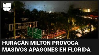 El huracán Milton deja a más de un millón de personas sin electricidad tras tocar tierra en Florida