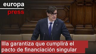 ILLA Illa garantiza que cumplirá el pacto de financiación singular