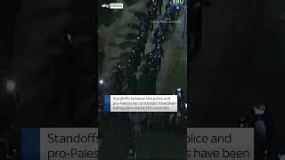 Police attempt to disperse UCLA students