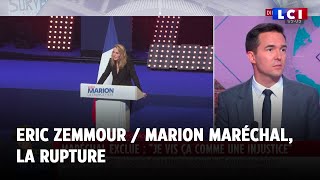 Eric Zemmour, Marion Maréchal : la rupture