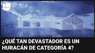 Realidad aumentada: los daños que puede causar un huracán de categoría 4 como el que azotará Florida