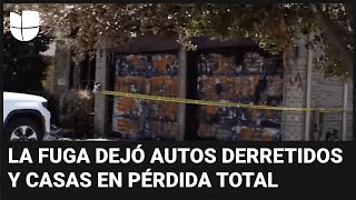 Imágenes de la destrucción que dejó un voraz incendio en Texas tras la explosión de una tubería