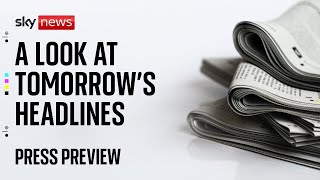 📰 Sky News Press Preview | Wednesday 30 October