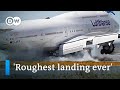 Livestream records Boeing 747 'roughest ever' touch-and-go landing | DW News