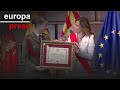 La Princesa de Asturias recoge la Medalla de Aragón, de las Cortes y el título de hija adoptiva