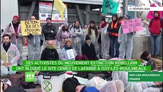 CEMEX Extinction Rébellion bloque le site Cemex pour dénoncer l&#39;impact du BTP sur l’environnement