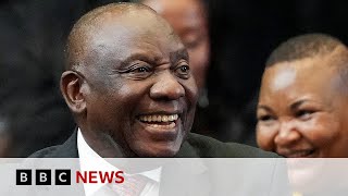 Cyril Ramaphosa re-elected as South African president | BBC News