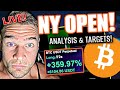 LIVE - Bitcoin PUMP or DUMP? NY Open (Trading & Analysis)