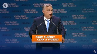 Orbán à l&#39;ouverture de la campagne du Fidesz : ce que fait Bruxelles, c&#39;est jouer avec le feu, c…