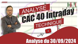 CAC40 INDEX CAC 40   Point Matinal du 30-09-2024 par boursikoter