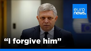 &#39;I forgive him&#39;: Slovakia&#39;s PM Robert Fico says he felt &#39;no hatred&#39; towards his attacker