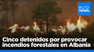 Cinco detenidos por provocar incendios forestales en Albania en plena ola de calor