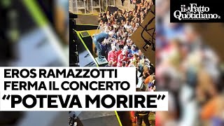 EROS INTERNATIONAL PLC A Eros Ramazzotti interrompe il concerto per il malore di una fan e sbotta: &quot;Poteva morire, ca**o&quot;