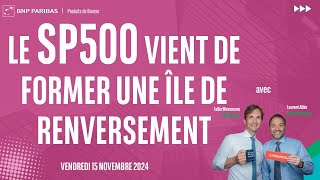 S&P500 INDEX Le SP500 vient de former une île de renversement - 100% Marchés - soir - 15/11/2024