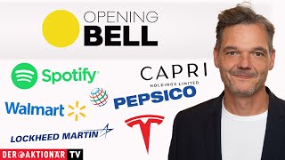 LOCKHEED MARTIN Opening Bell: Lockheed Martin, Tesla, Apple, Capri Holdings, Spotify, Walmart, Affirm, PepsiCo
