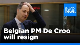 Belgian PM De Croo announces resignation after heavy election loss