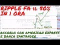 Ripple (XRP) fa il +50%: accordo tra American Express e Santander