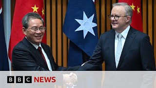 China&#39;s Premier Li Qiang visits Australia’s PM Anthony Albanese | BBC News