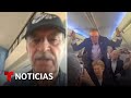 Vea los videos de expresidentes a bordo de un avión denunciando que no los dejaron ir a Venezuela