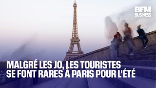 Malgré les JO, les touristes se font rares à Paris pour l&#39;été