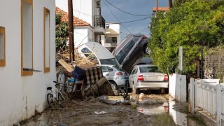 Tempête Bora : deux morts sur l’île grecque de Lemnos, inondations à Rhodes