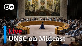 Live: UN Security Council discusses Middle East, Palestinian UN membership bid | DW News
