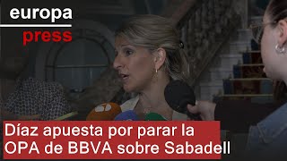 BBVA Díaz apuesta por parar la OPA de BBVA sobre Sabadell