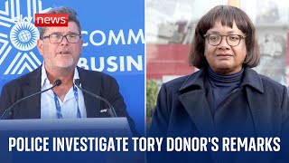 ABBOTT LABORATORIES BREAKING: Police investigate Tory donor Frank Hester&#39;s alleged racist comments about Diane Abbott