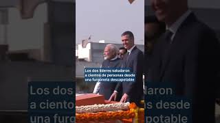 Pedro Sánchez es recibido con honores en la India