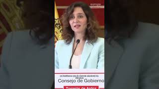 Ayuso tacha de &quot;matonismo democrático&quot; la advertencia de Sánchez sobre el CGPJ