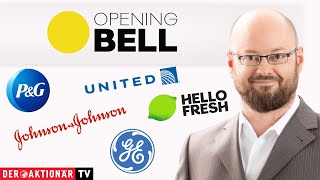 NETFLIX INC. Opening Bell: HelloFresh, United Airlines, GE, Procter &amp; Gamble, Johnson &amp; Johnson, Netflix, BYD