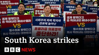 South Korea: Doctors on strike face arrest if they do not return to work | BBC News