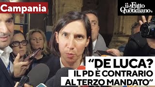 Via libera al terzo mandato per De Luca, Schlein: &quot;Problema? No, il Pd è contrario&quot;