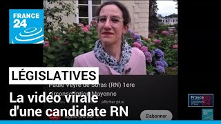 Législatives : la vidéo virale d&#39;une candidate RN qualifiée au second tour en Mayenne