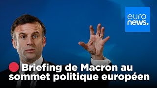 🔴 EN DIRECT : Conférence de presse d’Emmanuel Macron au sommet de la Communauté politique européenne