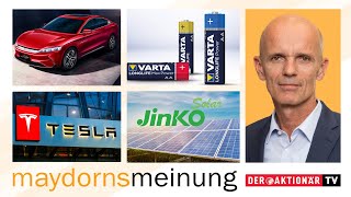 VARTA AG Maydorn: Tesla, BYD, SamsungSDI, Varta, Livent, E-Mobilität Batterie, Lithium, JinkoSolar, Solaredge
