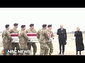 Biden attends dignified transfer of soldiers killed in Jordan