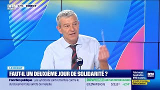 Nicolas Doze face à Jean-Marc Daniel : Faut-il un deuxième jour de solidarité ?