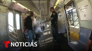 Revelan videos de una persecución policial que dejó a 4 pasajeros heridos en el metro de Nueva York