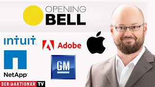 INTUIT INC. Opening Bell: Intuit, NetApp, General Motors, UnitedHealth, Apple, Goldman Sachs, Adobe