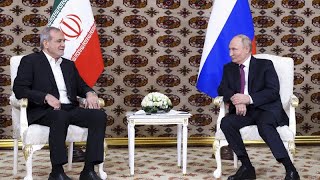 &#39;New world order&#39;? Putin and  Pezeshkian meet in person for first time in Ashgabat