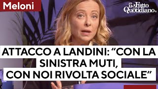 Meloni vs Landini: &quot;Mosso da interessi di parte, non per i lavoratori. La sinistra faceva peggio&quot;