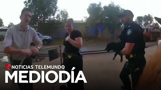 En video: Policías rescatan a dos perros de un voraz incendio