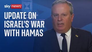Watch live: Update on Israel&#39;s war with Hamas